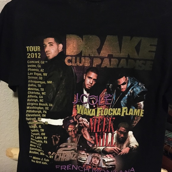 drake tour t shirts